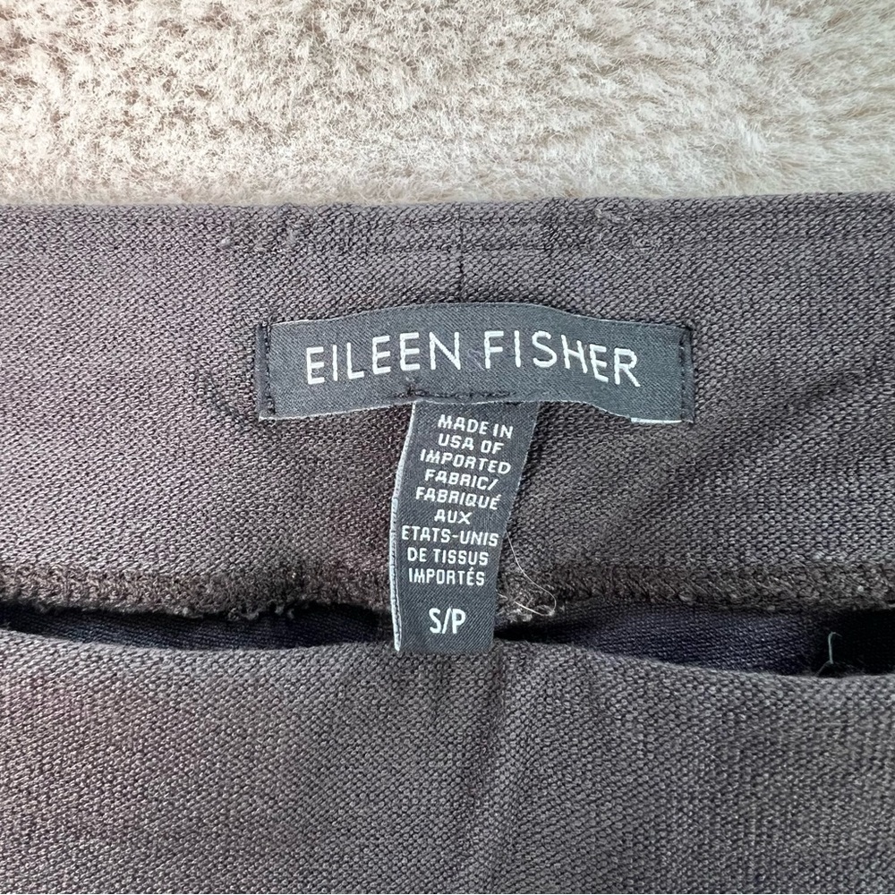 Eileen Fisher Slouch Flex Ponte Ankle Pants Taupe Espresso Size S Lagenlook Crop - Picture 3 of 8
